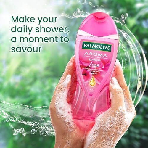 Palmolive Soft Rose&Peony Aroma Alluring Love Body Wash For Women&Men|Mood Boosting Fragrance|Brightening|For Youthful,Hydrated Skin|No Paraben&Silicone,Ph Balanced,Body Wash Shower Gel 250Ml