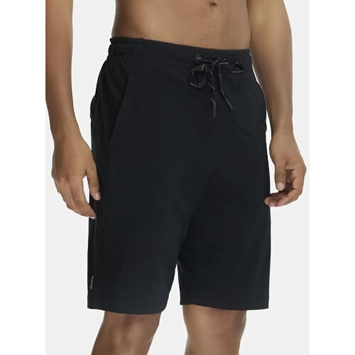 Jockey Men's Cotton Shorts (Sp26-0103-Black Black Xl)