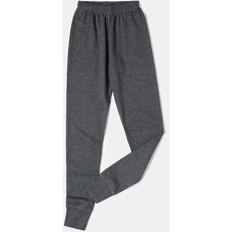 Jockey Boy's Regular Fit Cotton Thermal Long John (Kt01-0105-Chaml_Charcoal Melange_11-12 Years)