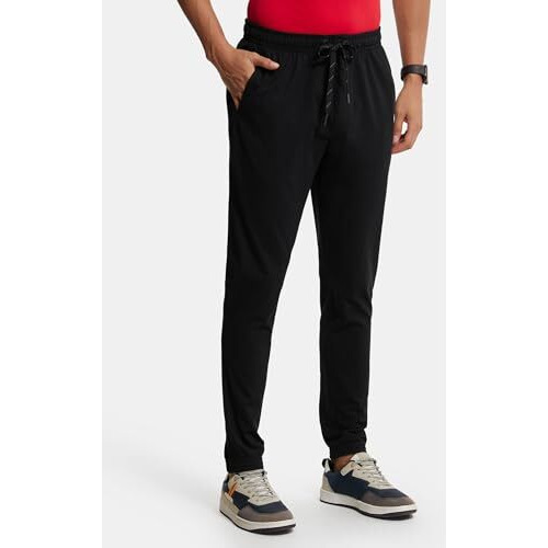 Jockey Men's Relaxed Fit Joggers (Sp31-0103-Black_Black_Large)