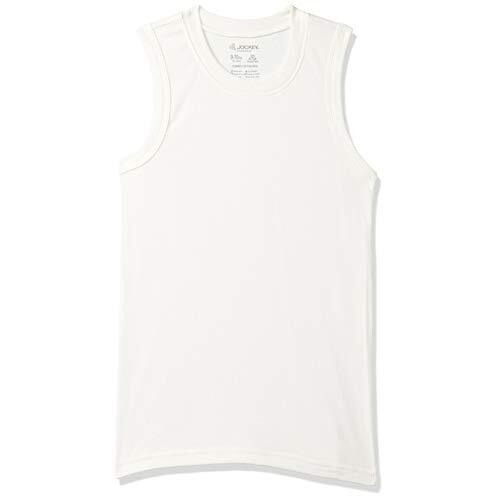 Jockey Kt04 Unisex Kid's Super Combed Cotton Rich Sleeveless Thermal Muscle Vest With Stay Warm And Stay Fresh Treatment_Off White_7-8 Yrs