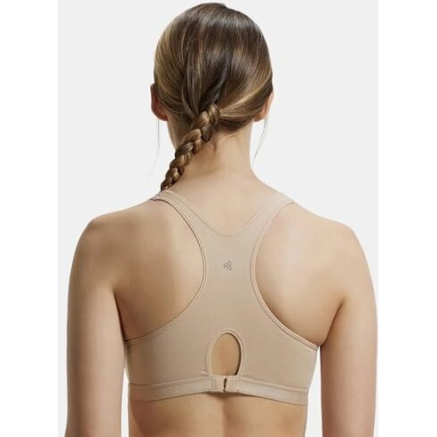 Jockey Women's Cotton Padded Wirefree Active Bra 1378_Skin_M