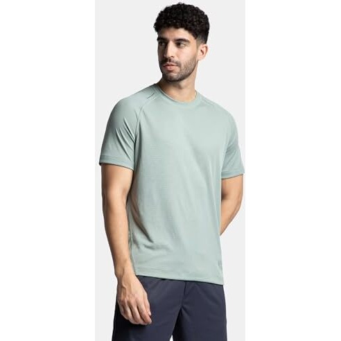 Jockey Mv16 Mens Lightweight Microfiber Solid Round Neck Half Sleeve T-Shirt With Breathable Mesh_Iceberg Green_L