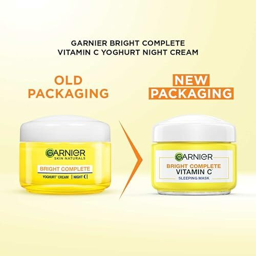 Garnier Skin Naturals, Night Cream, Anti-Dark Spots & Brightening, Bright Complete Vitamin C Yoghurt, 40 G