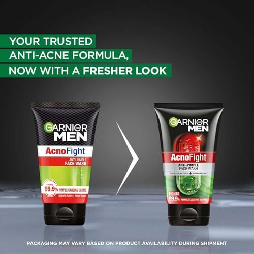 Garnier Men, Anti-Pimple Face Wash, Repairs Skin & Balances Oils, Acnofight, 100 G