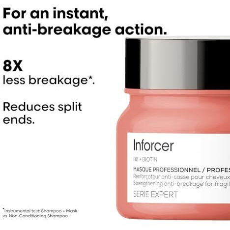 Loreal Professionnel Inforcer Mask For Reduced Hair Breakage - 250Ml | Enriched With Biotin & Vitamin B6 | Reduce Split Ends & Get Less Hair Breakage | For Men & Women