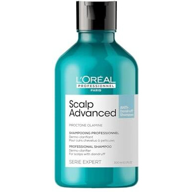 Loreal Professionnel Scalp Advanced Anti-Dandruff Dermo-Clarifier Shampoo 300Ml | Removes Dandruff & Gently Clarifies The Scalp With Piroctone Olamine | For Men & Women
