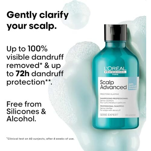 Loreal Professionnel Scalp Advanced Anti-Dandruff Dermo-Clarifier Shampoo 300Ml | Removes Dandruff & Gently Clarifies The Scalp With Piroctone Olamine | For Men & Women