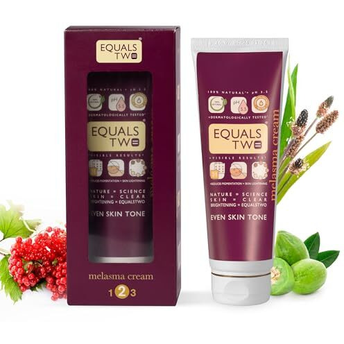 Equalstwo Natural Melasma Cream 100G, Pigmentation Removal Cream For Even Skin Tone, Dark Spot Removal Cream Enriched With Rice Barn, Kakadu Plum, Marshmellow & Licorice Roots, Pack 1