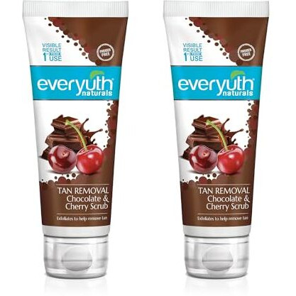 Everyuth Naturals Tan Removal Chocolate&Cherry Scrub|D Tan,Detoxify&Cleanse|Paraben Free|Antioxidant Choco&Multi-Vitamin Cherries|For Oily,Dry,Normal,Combination&Sensitive Skin - 100G (Pack Of 2)