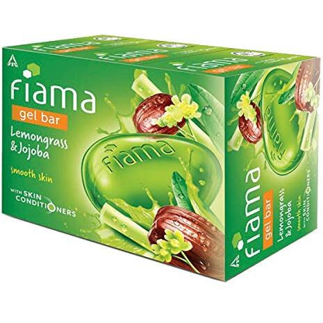 Fiama Gel Bar Lemongrass And Jojoba, 375G (125G - Pack Of 3), With Skin Conditioners For Smooth Skin, Bathing Soap For Women & Men, For All Skin Types