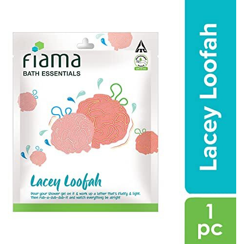 Fiama Bath Essential Lacey Loofah, Dermatologist Tested, Safe On Skin, Pack Of 1, Soft, Exfoliated And Energized Skin