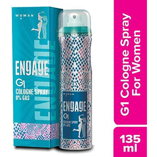Engage G1 Cologne No Gas Perfume For Women, Floral And Sweet Fragrance Scent, Skin Friendly Women Perfume, 135Ml