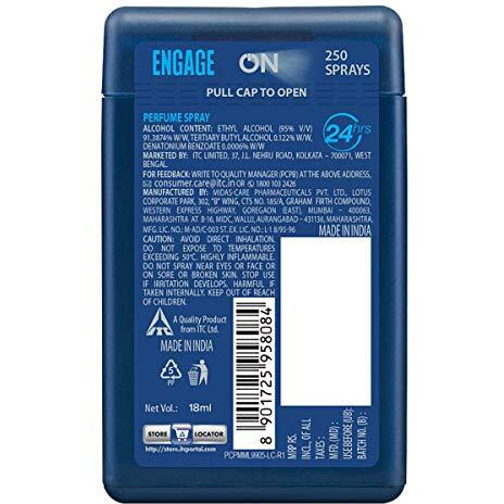 Engage On Cool Marine Pocket Perfume, 18.4Ml