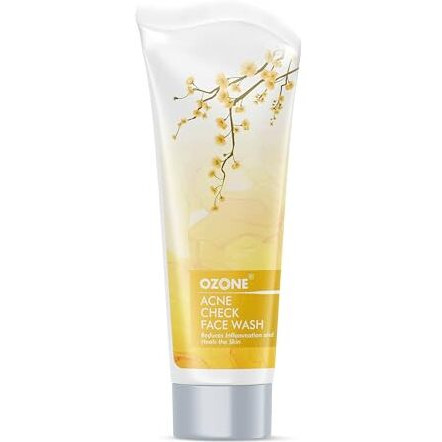 Ozone Acne Check Face Wash | Enriched With Aloe Vera, Lemon & Turmeric | For Oily Skin, Pimples, Acne Prone, Flawless & Glowing Skin | For Men & Women | 100Gm