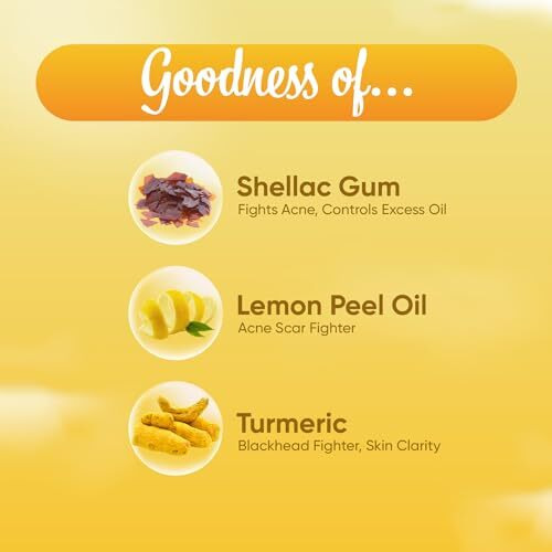 Ozone Acne Check Face Wash | Enriched With Aloe Vera, Lemon & Turmeric | For Oily Skin, Pimples, Acne Prone, Flawless & Glowing Skin | For Men & Women | 100Gm