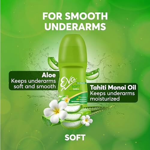 Eva Underarm Roll On Deodorant | For Bright, Fresh & Smooth Underarms| With Wild Berries, Aloe & Cucumber Flavor | Alcohol & Aluminium Free | For Women (25Ml. Pack Of 3)