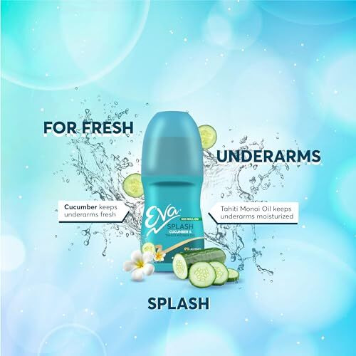 Eva Soft & Splash Deo Roll On Combo | For Fresh & Smooth Underarms | Alcohol & Aluminium Free | 48Hr Protection | For Women (50Ml. Pack Of 2)