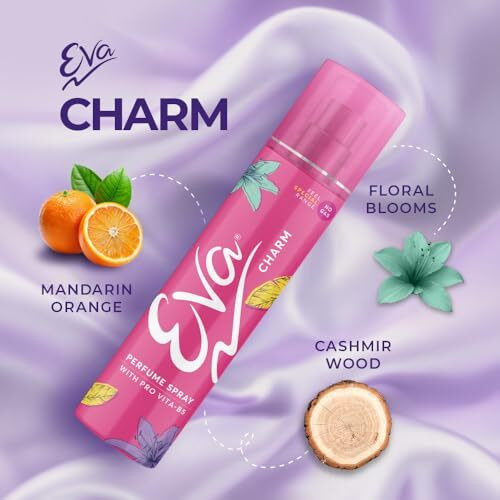 Eva Charm No Gas Perfume Spray | Long Lasting Floral Grace With Shades Of Mandrine Orange & Cashmirwood | Perfume Spray For Women | 120 Ml