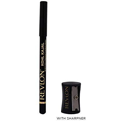 Revlon Kohl Kajal Eye Liner Pencil With Sharpener, Black, 1.14G
