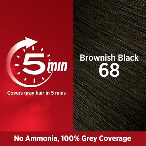 Revlon Top Speed Hair Color For Men Natural Black | Infused With Mother Of Pearl And Ginseng Root Extract For Intense Conditioning | 100% Grey Coverage In 5 Minutes | Shiny & Nourished Hair