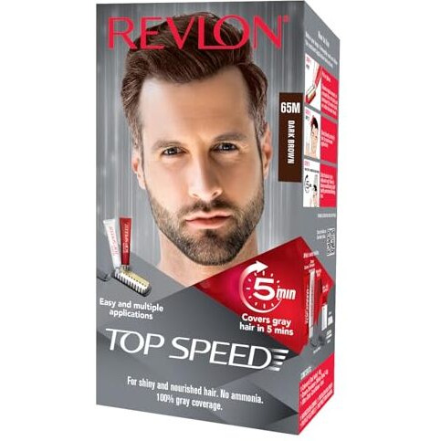 Revlon Top Speed Hair Color - Men -Dark Brown 65M