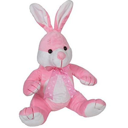Ultra 10 Inch Cute Sitting Rabbit Fully Stuffed Soft Premium Plush For Kids In Pink | Snuggling And Playtime | Animal Toy | Birthday Gift | Anniversary | Christmas | Diwali | Home Decor