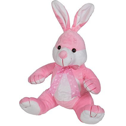 Ultra 10 Inch Cute Sitting Rabbit Fully Stuffed Soft Premium Plush For Kids In Pink | Snuggling And Playtime | Animal Toy | Birthday Gift | Anniversary | Christmas | Diwali | Home Decor