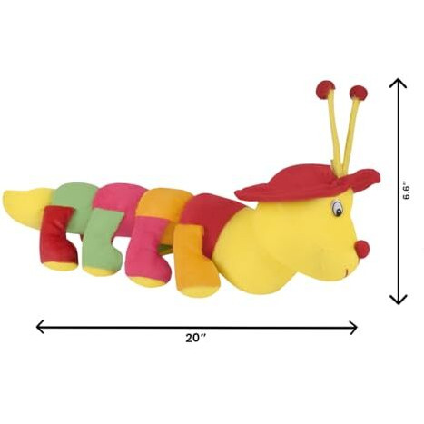 Ultra 20 Inch Caterpillar Fully Stuffed Soft Premium Plush Toy For Kids In Multicolor | Snuggling And Playtime | Animal Toy | Birthday Gift | Anniversary | Christmas | Diwali | Home Dcor