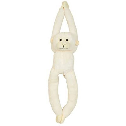Ultra Hanging Long Monkey Fully Stuffed Soft Plush Toy For Kids In White Animal Toy Gift Birthday Anniversary Christmas Diwali