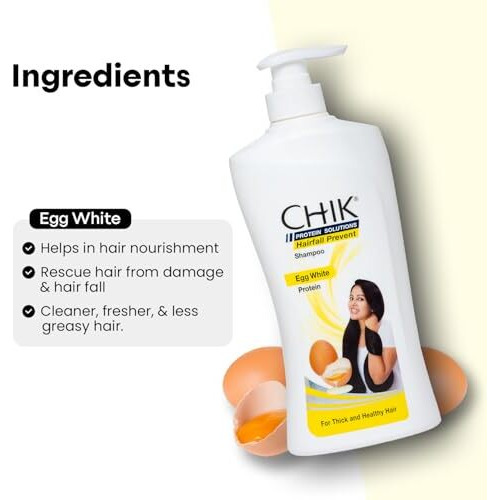 Chik Protein Solution Hairfall Prevent Shampoo, With Goodness Of Egg White, For Thick And Healthier Hair, For Men & Women,1L