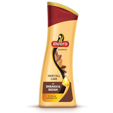 Meera Hairfall Care Shampoo | Enriched With Badam & Shikakai | Strengthens & Nourishes Hair | Paraben-Free | For Men & Women | 180 Ml | Healthy, Strong Hair