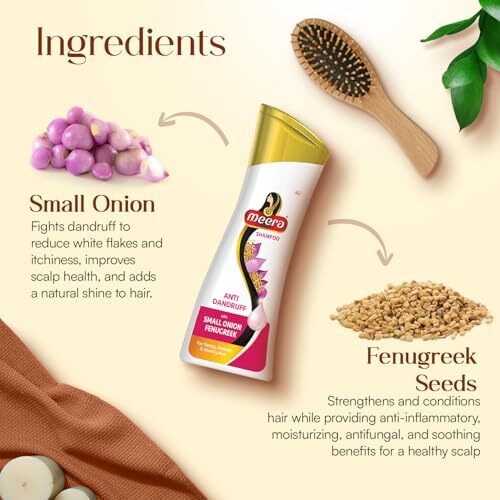 Meera Anti-Dandruff Shampoo, With Small Onion And Fenugreek, 180 Ml