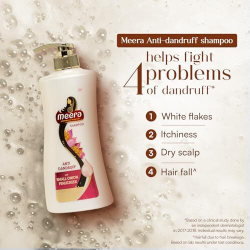 Meera Anti-Dandruff Shampoo With Small Onion & Fenugreek | Fights Dandruff | For Men & Women | Paraben-Free, Nourishing & Revitalizing Hair Care (650 Ml)