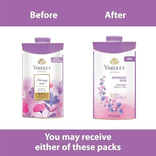 Yardley London Morning Dew Perfumed Talc Pwder For Women With Calcium Carbonate, Magnisium Carbonate, Fragrance, Dipropylene Glycol, Calcium Silicate, Triclosan, Pack Of 1, 250G
