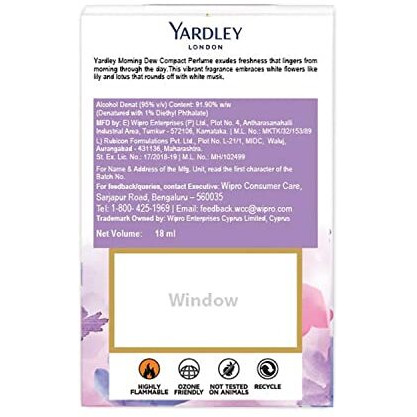 Yardley London Morning Dew Compact Perfume, 18Ml