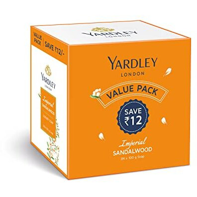 Yardley London Imperial Sandalwood Luxury Soap| Daily Bathing Soap For Women| Luxury Soap With Creamy Lather| 90% Naturally Derived| 100G Each (Pack Of 3)