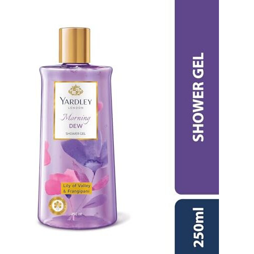 Yardley London| Shower Gel| Morning Dew| With Natural Oils Of Lily Of The Valley & Frangipani| No Parabens| No Silicones | 250Ml