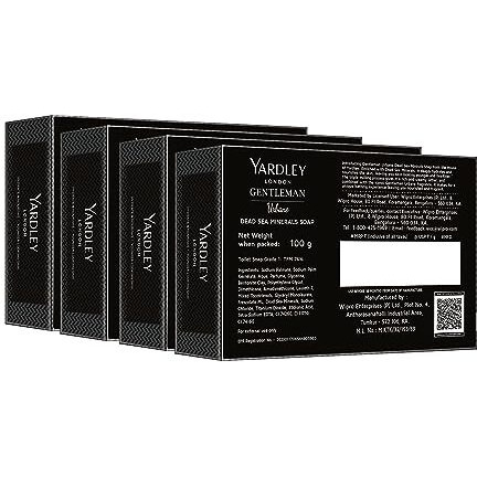 Yardley London Gentleman Urbane Soap, With Dead Sea Minerals, For Deep Nourishment And Younger Looking Skin (Pack Of 4, 4X100G)