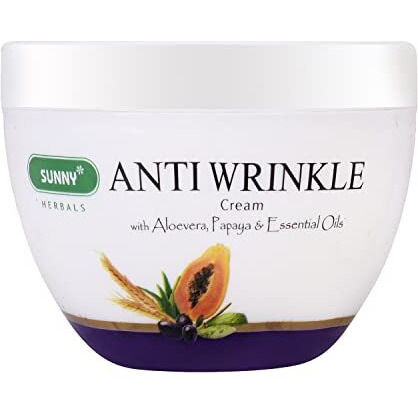 Sunny Anti Wrinkle Cream Blend Of Vitamins, Essential Oil & Herbal Extracts | Prevents Degeneration, Maintains Skin Elasticity | Deep Skin Hydration | Keeps Skin Toned & Supple | 125Gm