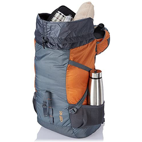 Wildcraft 45 Ltrs Grey And Orange 2 Compartment Rucksack Large