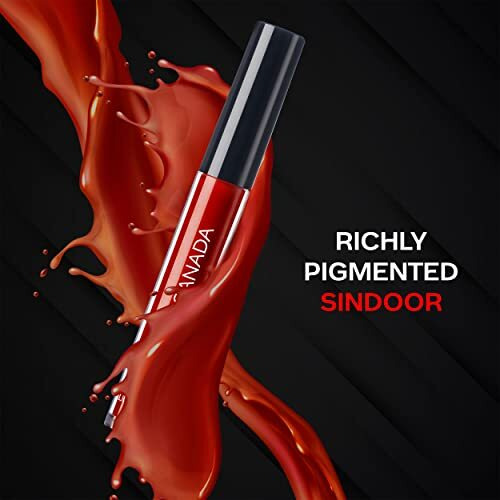 Faces Canada Liquid Sindoor - Maroon, 2.5 Ml | Highly Pigmented Rich Color | Quick Drying & Long Lasting | Velvet Matte Finish | Water-Proof | Smudge-Proof | Crease-Proof | Sponge Tip Applicator