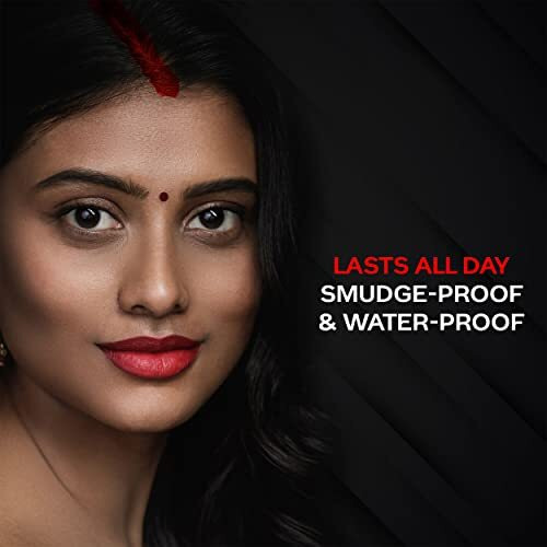 Faces Canada Liquid Sindoor - Maroon, 2.5 Ml | Highly Pigmented Rich Color | Quick Drying & Long Lasting | Velvet Matte Finish | Water-Proof | Smudge-Proof | Crease-Proof | Sponge Tip Applicator
