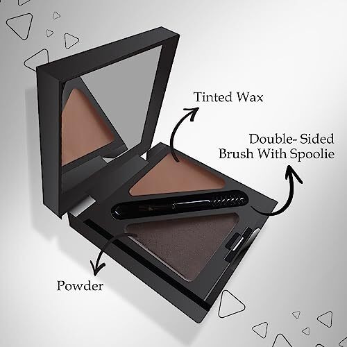 Faces Canada Hd Shape Up Brow Kit - Brown 02, 2.8G | Eyebrow Duo Kit - Wax & Powder With Brush | Long-Lasting | Precise & Natural Looking | Rich Color Payoff | Shaped & Defined Brows | Cruelty-Free