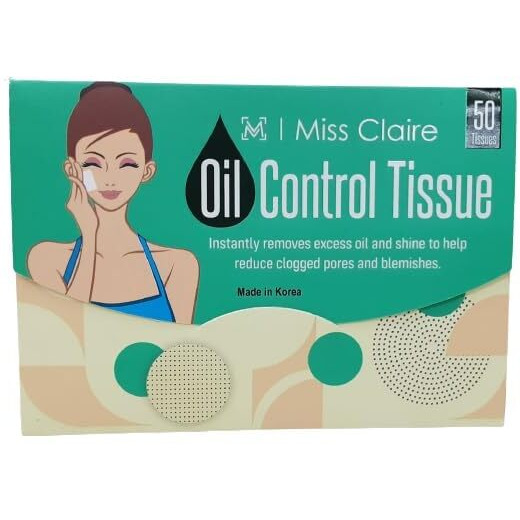 Miss Claire Miss Claire Oil Control Tissue, Brown, 50 Count, Clear, 50 Pieces