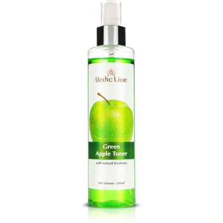Vedicline Green Apple Toner Reduces Acne Breakouts, Dark Spots With Green Apple Extract For Refreshes And Rejuvenates Skin, 200 Ml