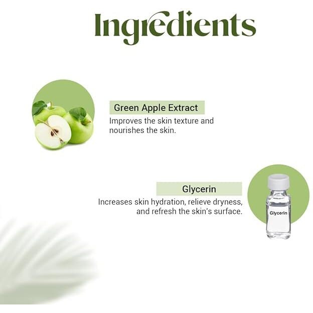 Vedicline Green Apple Toner Reduces Acne Breakouts, Dark Spots With Green Apple Extract For Refreshes And Rejuvenates Skin, 200 Ml