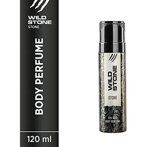 Wild Stone Stone Perfume Spray For Men, Masculine Freshness For Daily Use Or Casual Wear, No Gas Deodorant For Active Lifestyle, 120Ml