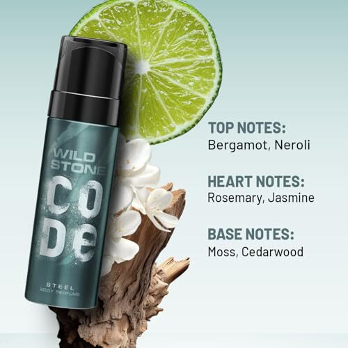 Wild Stone Fresh Code Steel Long Lasting No Gas Body Perfume Spray For Men, 150Ml