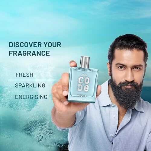 Wild Stone Code Acqua Perfume For Men, 100Ml L Long-Lasting Eau De Parfum Having Fresh & Oceanic Vibes With Marine, Musk, Amber, And Patchouli Notes|Luxurymen Edp Perfume